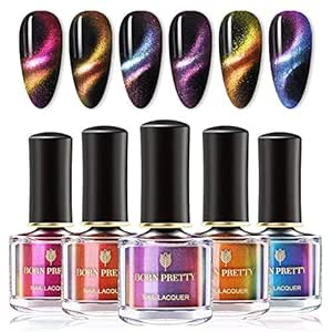 Born Pretty 6 Flaschen Magnetischer Nagellack Katzenauge Nagellack Set 3d Magnetische Farbwechsel 6ml Manikure Schwarz Basis Benotigt Amazon De Beauty