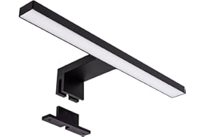 max K O M F O R T Maxkomfort LED Mirror Light Bathroom Light Make-Up Light Cabinet Light in Black Square Neutral White 5 W IP44