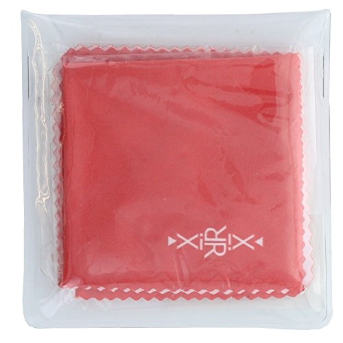 Brillenputztücher Mikrofasertücher 15×15 cm / Reinigungstücher zur Reinigung von Brille Display Glas Handy Kamera Objektiv – 5 Stück / rot - 5