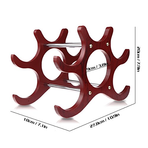 Weinregal Holz Weinregal für 6 Flaschen faltbar Halterung Creative rot Wein Regalen - 8