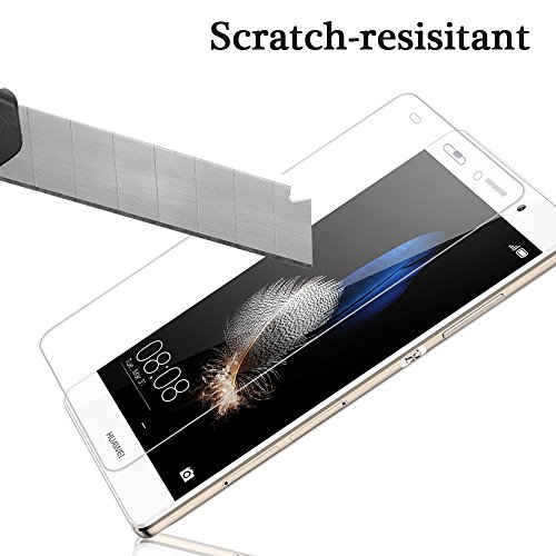 Huawei P8 Lite 2015 Panzerglas Schutzfolie, DOSMUNG[2 Stück] Huawei P8 Lite 2015 Gehärtetem Glas Displayschutzfolie-Ultra Transparenz-Schutz vor Wasser, Öl, Staub und Kratzern - 5