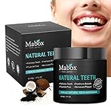 Teeth Whitening - Mabox Active Charcoal Natural Tooth Powder Remove Tooth Stains & Bad Breath (60g)