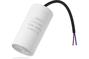 CBB60 450v 60uf 50/60HZ Capacitor,condensateur de démarrage, condensateur de suppression, condensateur microfarad avec fil ANGEEK