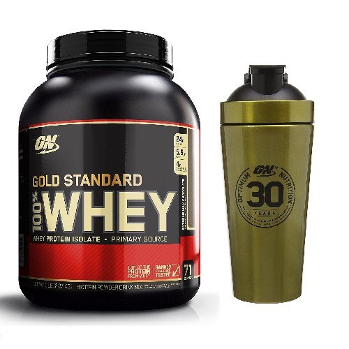 Optimum Nutrition Gold Standard Whey 2.27kg Extreme Milk Chocolate with Gold Shaker