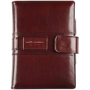 Echtes Leder Agenda Handmade in Italy - Millennium - Täglich 15x21 Täglich-wöchentlich 17x24 dunkelbraun