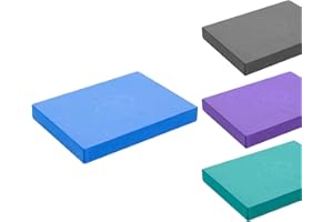 Fitness Mad Pilates Head Block, 25mm x 150mm x 205mm, Eco Friendly Yoga Block, High Density EVA Non Slip Block for Pilates, Yoga and Home Workouts