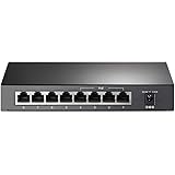 TP-Link PoE Switch 8-Port Gigabit, 4 PoE+ Ports up to 30 W For Each PoE Port and 64 W For All PoE Ports, Metal Casing, Plug a