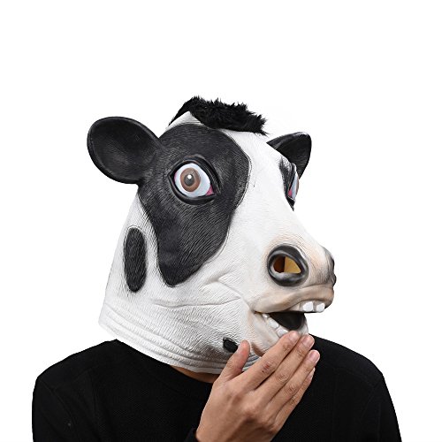 Party Story Halloween Maske Latex Kuh Tiermaske Kostüm - 4