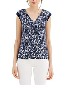 ESPRIT Collection Damen T-Shirt 047EO1K001, , , , , Gr. 42 (Herstellergröße: XL), Mehrfarbig (NAVY 2 401)