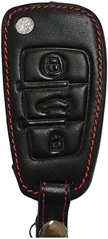 Promostrex Key Case – Genuine Leather Audi A1 S1 RS3 A4 S4 RS4 A3 S3 A6 S6 RS6 Q3 QS3 Q7 TT &amp; Tts TTRS R8 V8 Case Key Case, Car Key Case