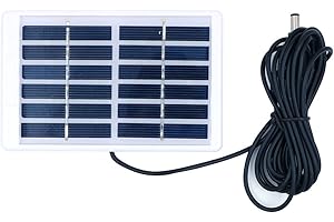 ZONADAH 1.2W 6V Mini Solar Panel Kit, Hangable Frame, 3 meters Cable 5521 DC Port, Batter Charger, DIY Home, Science School Projects, Camping,Fishing, Hiking Outdoor Garden Light Charging tools