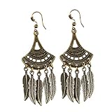 Designer Light Weight Oxidized Golden Leaf Earring Stud Jewelry Fashionable for Girls by Aradhya