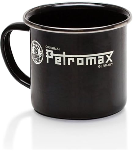 Petromax 2 piatti smaltati bianchi (18 cm),bordo in acciaio inox di alta qualità,igienico,leggero, resistente agli urti,facile da pulire,campeggio e cucina all'aperto, robusti, per uso alimentare