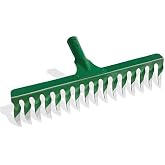Garden Field Rake with Almond10 Metal Twist 18 Teeth Grass Landscape Leaf Weed Hay Cleaning Soil Processing Rake
