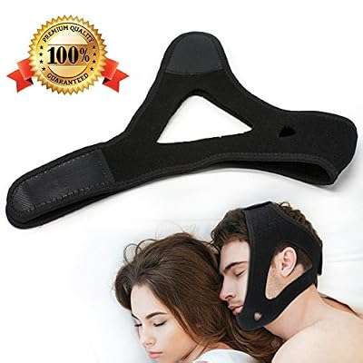 GLAMSVILL Sangle anti-ronflement - GLAMSVILL Aide anti-ronflement confortable, solution de ronflement, respirant, meilleure solution, réglable individuellement, anti-ronflement mentonnière pour hommes et femmes
