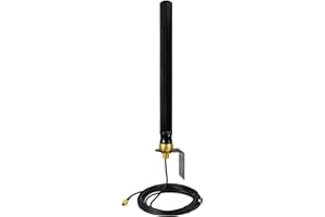 Superbat Antenne 4G LTE Externe 698-2700MHz 8dBi Omnidirectionnelle Étanche Montage Murale Câble RG174 3m avec Connecteurs SMA/RPSMA Compatible Routeurs et Amplificateurs de Signal.