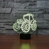 3D Traktor Glühen LED Lampe 7 Farben erstaunliche optische Täuschung Art Skulptur Ferneinstellung Lichter produziert einzigartige Lichteffekte und 3D-Visualisierung für Home Decor-kreative Geschenk - 5