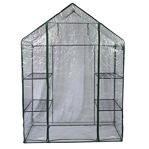 Preisvergleich Produktbild XL Foliengewächshaus Pflanzenhaus Tomatenhaus Gewächshaus Frühbeet Treibhaus mit 4 Regale