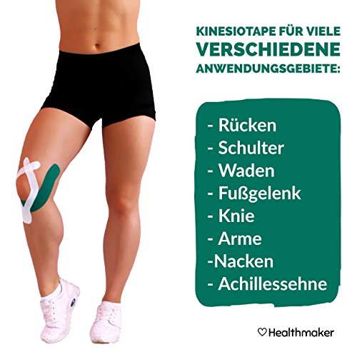 Kinesiologietape by <3 Healthmaker 5cm * 5m Baumwolle 6er Pack - 4