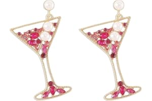 LQTSLFM Ohrringe Weinglas für Damen,Obst Weinglas Ohrringe,Weinglas Ohrringe für Frauen,Champagner Weinglas Pfosten Tropfen Ohrringe für Frauen Schmuck, festliche Party-Ohrringe