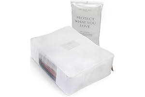 Hayden Hill Sac de Rangement Luxe en Coton Bio Pour Pulls - Convient à 7 Pulls en Tricot Fin - 45 cm - Sac à Vêtements Respirant - Certifié Neutre en Carbone