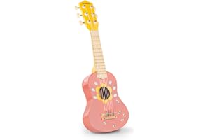 Beeloom — Guitare GUITARTIST en Bois, Instrument Musical, Jouet Enfant Rose, Ukulélé, Jeu Symbolique Imaginatif