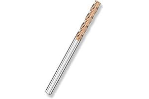 Cleqee 1 fresa in metallo duro, fresa quadrata da 10 mm, rivestimento AlTiN, 4 lame CNC, lunghezza lama 50 mm x lunghezza totale 150 mm x diametro gambo 10 mm per metallo e legno