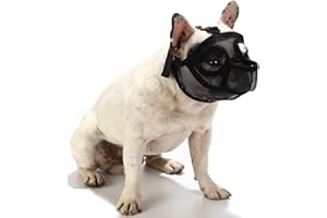 PETEMOO Maulkorb für Hunde mit abgeflachter Schnauze-verstellbar, atmungsaktiv: Englische Bulldogge, Französische Bulldogge, Pekingese, Shih-Tzu, Mops, auch für Katzen geeignet.