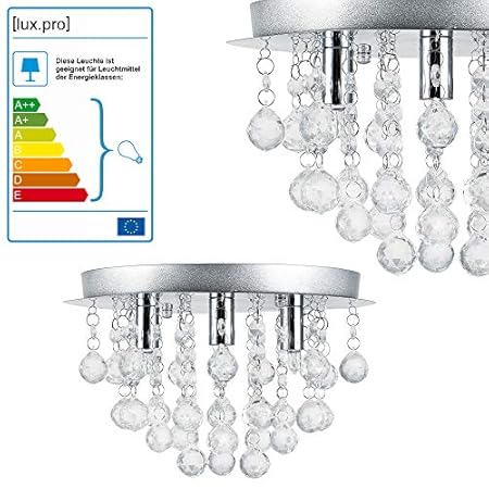 Lüster Deckenlampe - - Modernes Design: Kron-leuchter aus Chrom, Metall