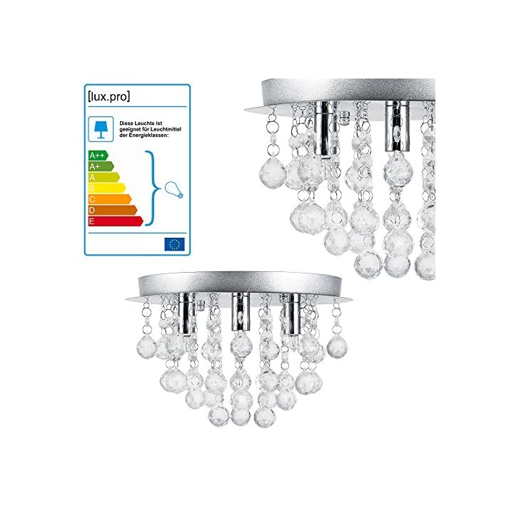 Lüster Deckenlampe - - Modernes Design: Kron-leuchter aus Chrom, Metall