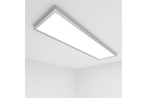 ‎VKELE Vkele [Sparpreis inkl. Aufbaurahmen LED Panel 120x30cm Kaltweiß 6000K 48W 5300lm Silberrahmen Deckenleuchte, LED-Lampe, Deckenlampe, Büroleuchten für Schlafzimmer
