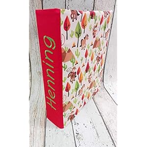 Ordnerhülle Portfolio Hülle Kindergartenhülle DIN A4, 100% Baumwolle