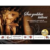 Adult Body Art Sex Goddess Tattoo Set