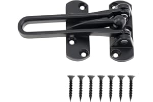 HOJLKLD Loquet de Porte pour sécurité de la maison, barre oscillante, verrous de porte d'entrée secondaire pour maison, hôtel, appartement (Noir)