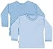 Teddy Baby-Boys Pullover Striped Long Sleeve Set of 2 Bodysuit, Blue (Blue/Striped), 74/80
