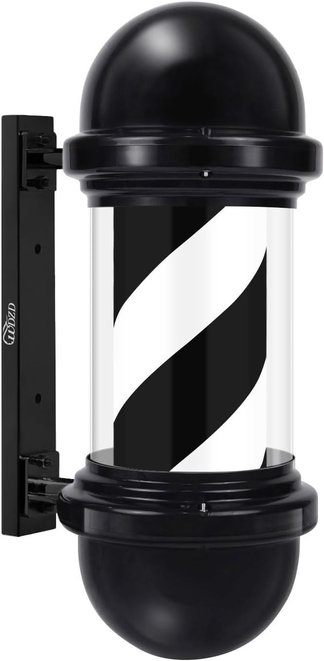 WDZD Mini 40 cm Negro Poste Barbero Barber Pole