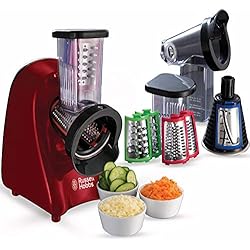 Russell Hobbs 22280-56 Hachoir Râpe Electrique 200W Slice and Go, Râpe Fin, Epais et Tranche - Accessoires Inclus