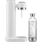 MTM GAZ Soda Makinesi, Manuel Karbonat&ouml;r, BPA İ&ccedil;ermeyen 1L PET Şişeli, Siyah/Beyaz, 24x12.5x40.5 cm, 1.1 kg, 60L GAZLI İ&Ccedil;ECEK