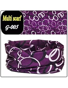 BazarAZ 1900- [CERCHI VIOLA] Scaldacollo Bandana Fascia Capelli Fantasy - in Cotone elasticizzato - Ideale per...