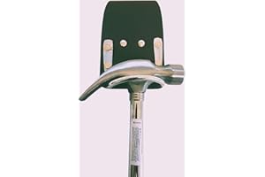 BEST BUY ITEMS LIMITED BLack Leather Steel Hammer Holder Steel Saddle BBI for Scafffolding Tool Belt