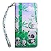 Produktbild Sony Xperia XA2 Plus Hülle, Bear Village® PU Leder Wallet Case Anti-Scratch Brieftasche Schutzhülle mit Kostenlos Schutzfilm aus Gehärtetem Glas für Sony Xperia XA2 Plus (#10 Panda)