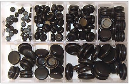 Assorted 6, 9, 12, 16, 20 &amp; 25mm Rubber Closed Blind Blanking Grommets - Refill Pack
