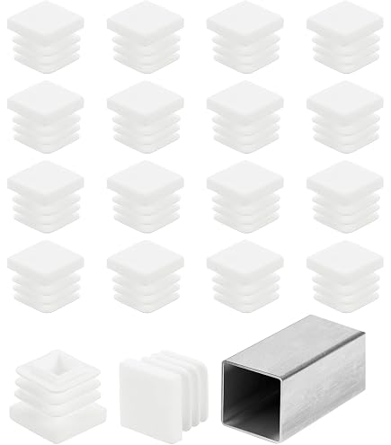 12 Tappi Per Tubi Quadrati 40x40 Mm - Nero, In Plastica, Per Copertura Tubi Acciaio, Sicurezza