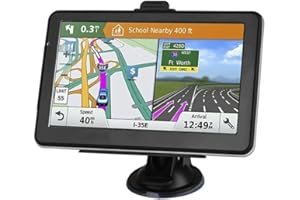 ‎RILOER Riloer Navigationsgeräte für Auto Universal GPS Navigation Kit, 7 Zoll Sat Navi Display mit Klammer FM-Sender,Kartennavigation, mehrsprachige Einstellungen, MP3 Spielen, mit Stand