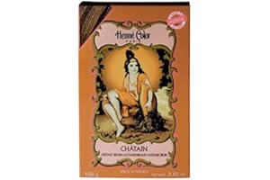 Pack of 6 Henne Color Henna Powder 100g Auburn, Black, Brown, Copper, Chestnut and Mahogany By New Fashion House (Chestnut Brown)