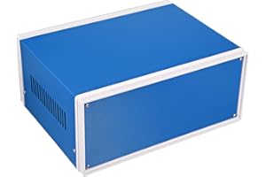 UXCELL Sourcingmap Metal Blue Project Junction Box Enclosure Case 250 x 190 x 110mm/9.84 x 7.48 x 4.33inch