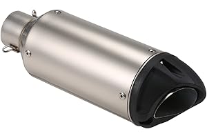 Aumotop Tubo de Escape Universal para Motocicleta de 38-51mm, silenciador de Escape Apto para Motocicletas ATV