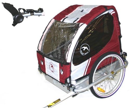 Preisvergleich Produktbild BLUE BIRD Aluminium Kinderanhänger 2 Kinder Standard-Kupplung