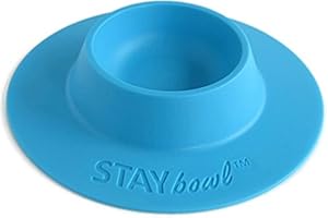 STAYbowl® Tip-Proof Ergonomic Pet Bowl for Guinea Pig and Other Small Pets; 1/4-Cup Size; Sky Blue