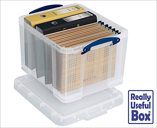 12 x Really Useful 35 Litre Plastic Storage Box, MEGA-DEAL, Pack of 12 Boxes